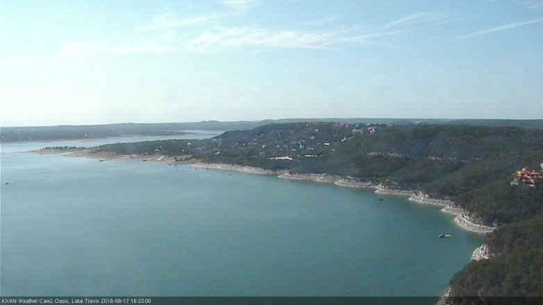 Lake Travis webcam, August 17, 2018 3:35 PM CT