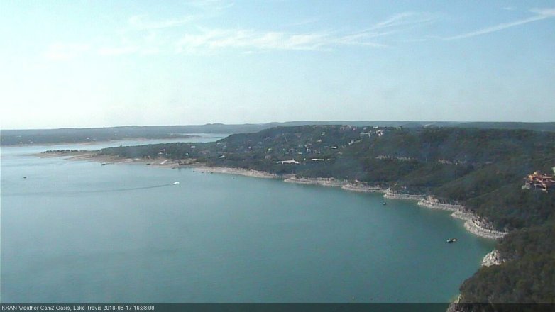 Lake Travis webcam, August 17, 2018 3:40 PM CT