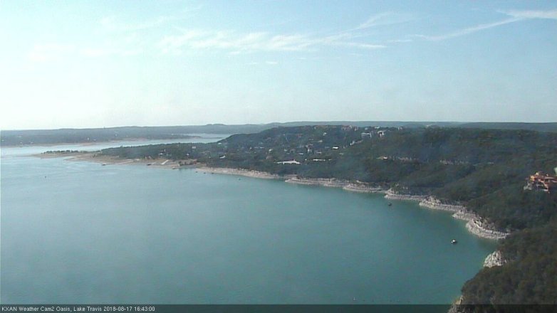 Lake Travis webcam, August 17, 2018 3:45 PM CT