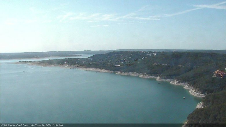 Lake Travis webcam, August 17, 2018 3:50 PM CT