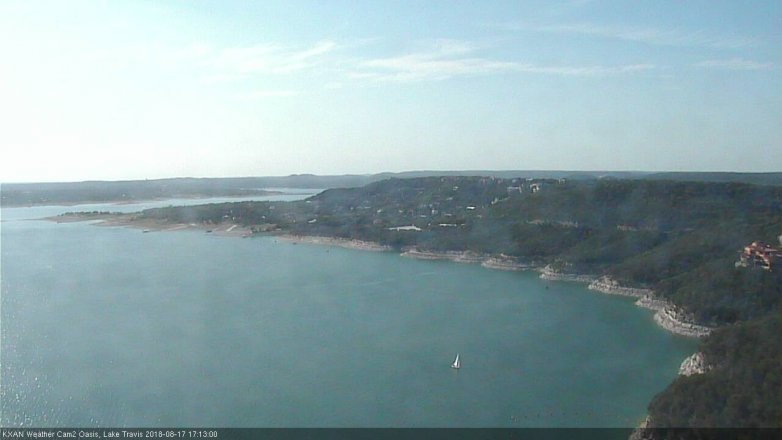 Lake Travis webcam, August 17, 2018 4:15 PM CT