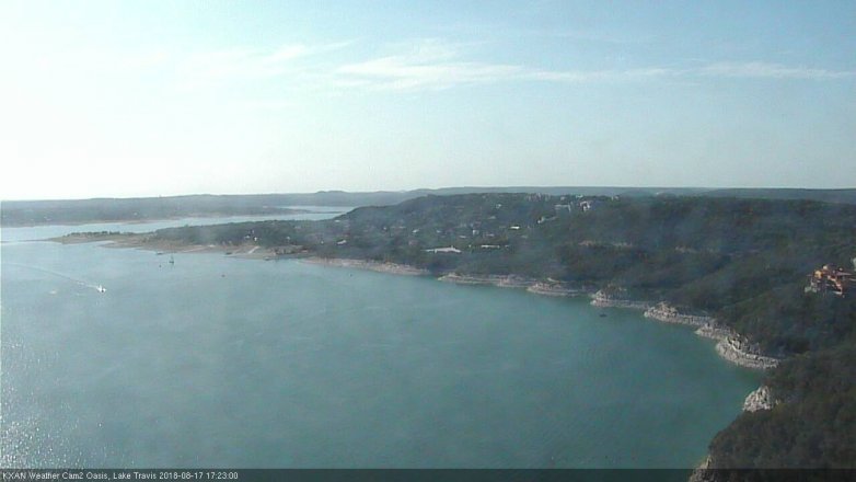Lake Travis webcam, August 17, 2018 4:25 PM CT