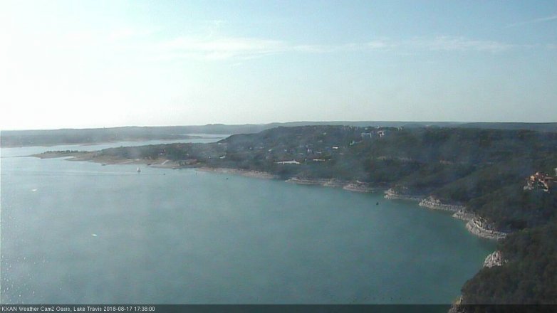 Lake Travis webcam, August 17, 2018 4:40 PM CT