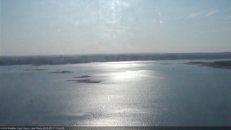 Lake Travis webcam, August 17, 2018 4:45 PM CT
