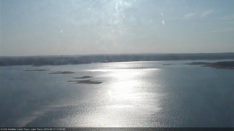 Lake Travis webcam, August 17, 2018 4:50 PM CT
