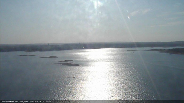 Lake Travis webcam, August 17, 2018 5:00 PM CT