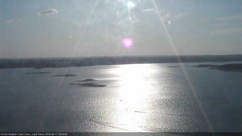 Lake Travis webcam, August 17, 2018 5:05 PM CT