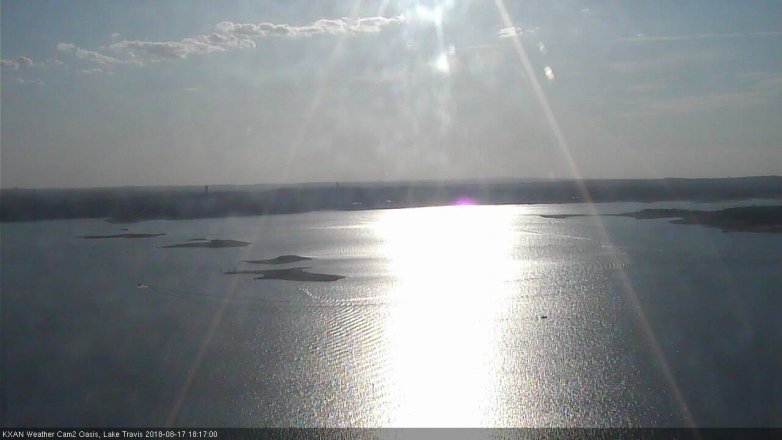 Lake Travis webcam, August 17, 2018 5:20 PM CT