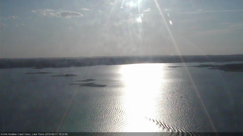 Lake Travis webcam, August 17, 2018 5:25 PM CT