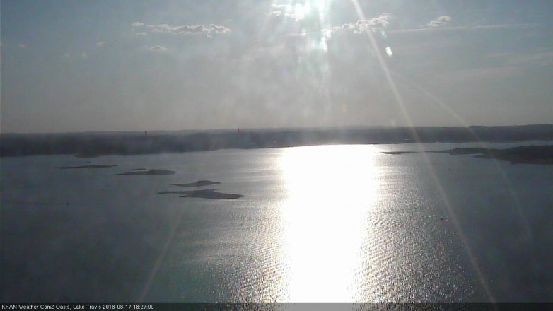 Lake Travis webcam, August 17, 2018 5:30 PM CT