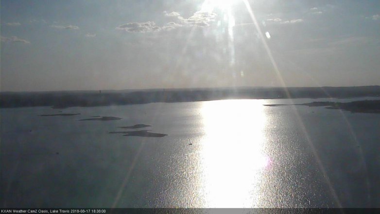 Lake Travis webcam, August 17, 2018 5:40 PM CT