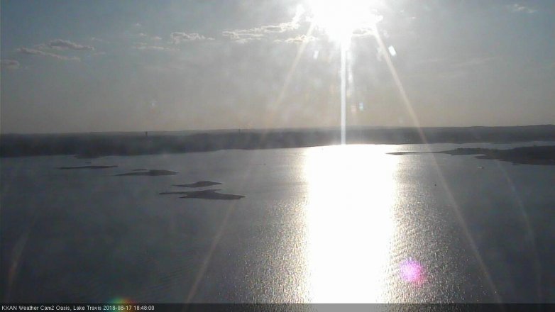 Lake Travis webcam, August 17, 2018 5:50 PM CT