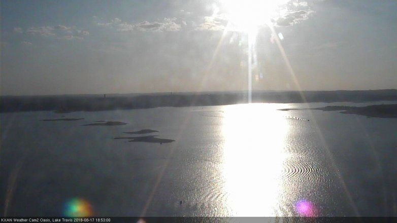 Lake Travis webcam, August 17, 2018 5:55 PM CT