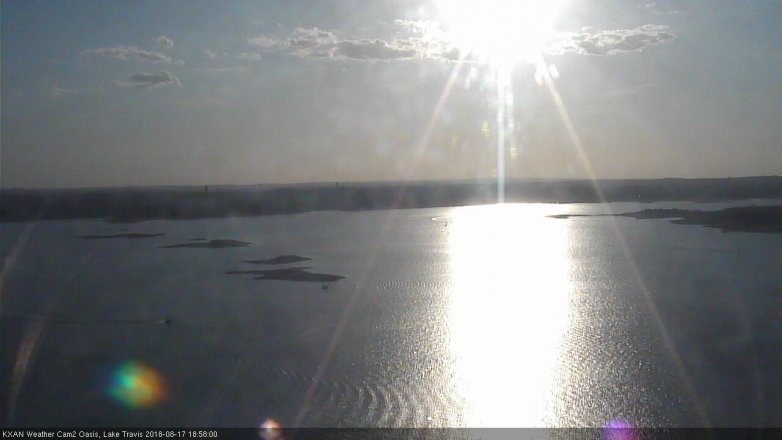 Lake Travis webcam, August 17, 2018 6:00 PM CT