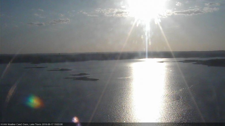 Lake Travis webcam, August 17, 2018 6:05 PM CT