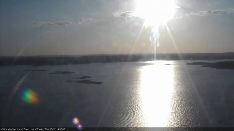 Lake Travis webcam, August 17, 2018 6:10 PM CT