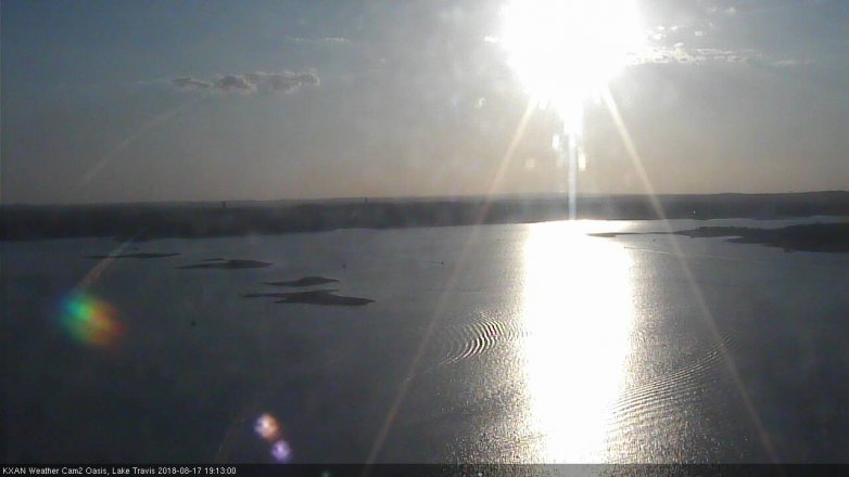 Lake Travis webcam, August 17, 2018 6:15 PM CT