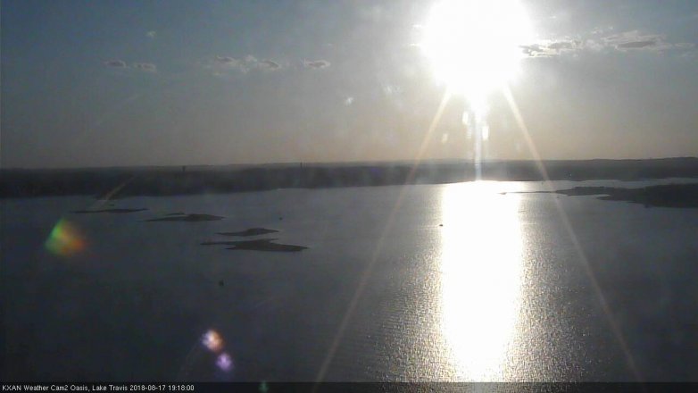 Lake Travis webcam, August 17, 2018 6:20 PM CT