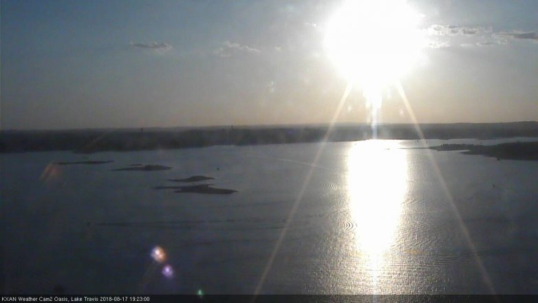 Lake Travis webcam, August 17, 2018 6:25 PM CT