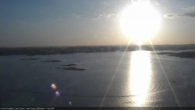 Lake Travis webcam, August 17, 2018 6:35 PM CT