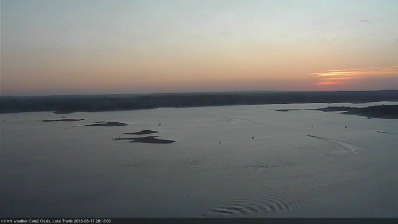 Lake Travis webcam, August 17, 2018 7:15 PM CT