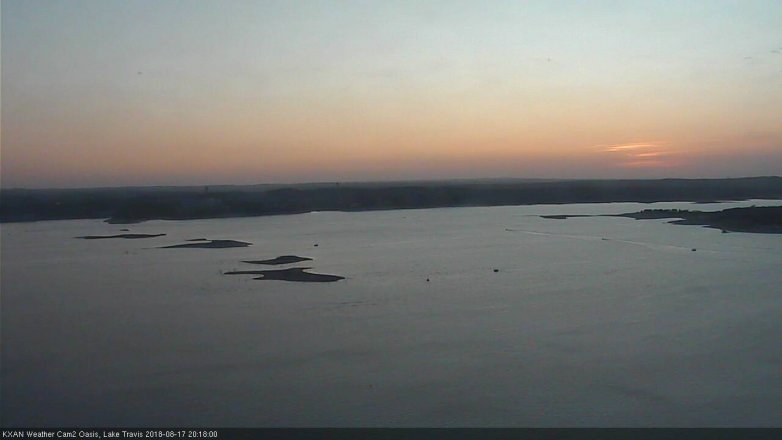 Lake Travis webcam, August 17, 2018 7:20 PM CT