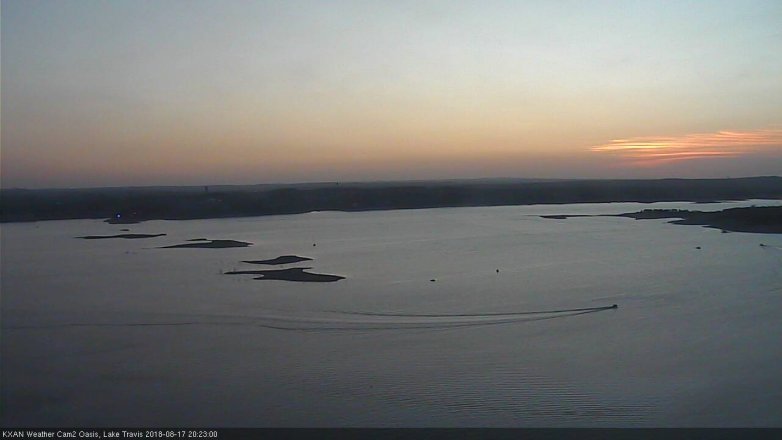 Lake Travis webcam, August 17, 2018 7:25 PM CT