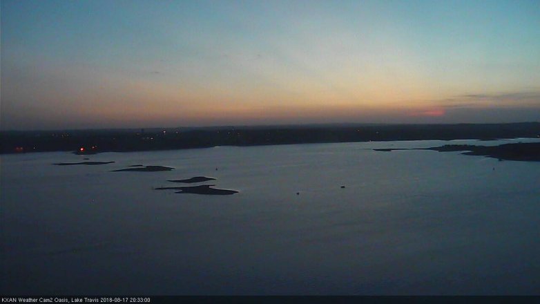 Lake Travis webcam, August 17, 2018 7:35 PM CT