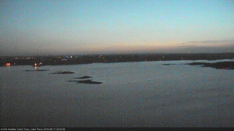 Lake Travis webcam, August 17, 2018 7:45 PM CT
