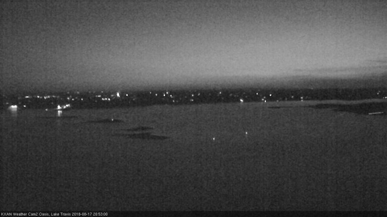 Lake Travis webcam, August 17, 2018 7:55 PM CT