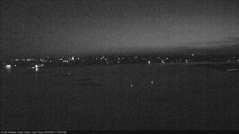 Lake Travis webcam, August 17, 2018 8:00 PM CT