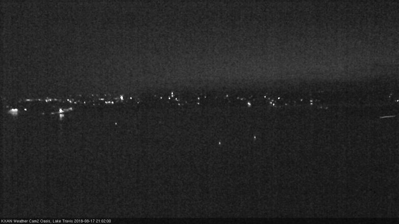 Lake Travis webcam, August 17, 2018 8:05 PM CT