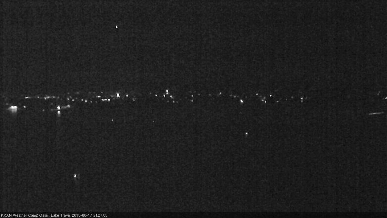 Lake Travis webcam, August 17, 2018 8:30 PM CT