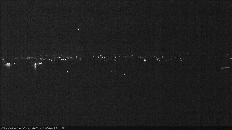 Lake Travis webcam, August 17, 2018 8:45 PM CT