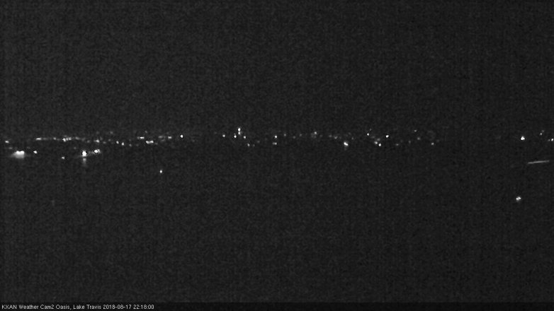 Lake Travis webcam, August 17, 2018 9:20 PM CT