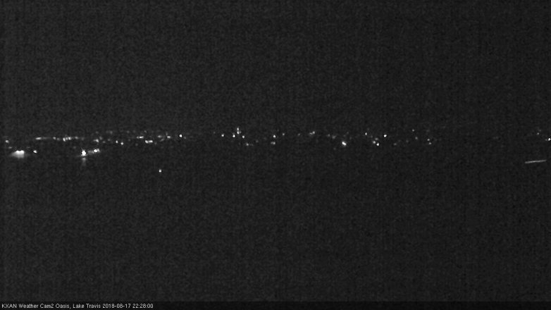 Lake Travis webcam, August 17, 2018 9:30 PM CT