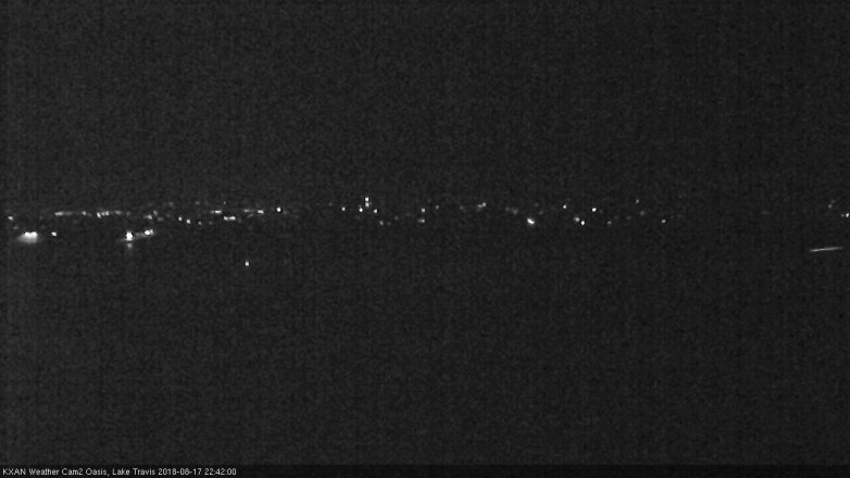 Lake Travis webcam, August 17, 2018 9:45 PM CT