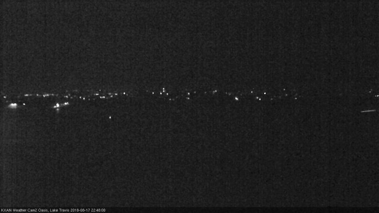 Lake Travis webcam, August 17, 2018 9:50 PM CT