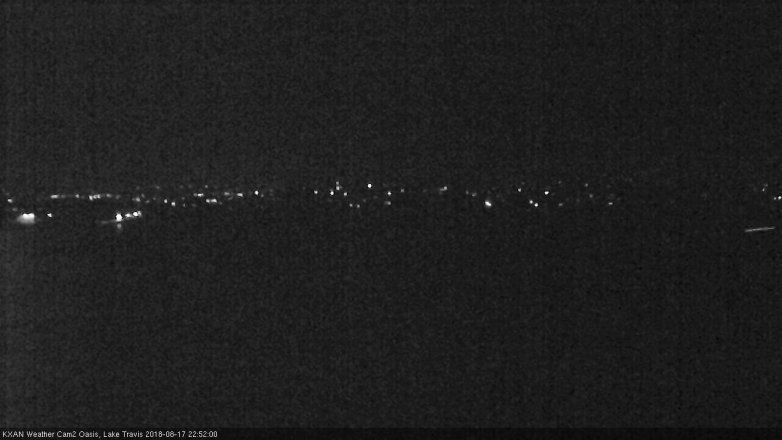Lake Travis webcam, August 17, 2018 9:55 PM CT