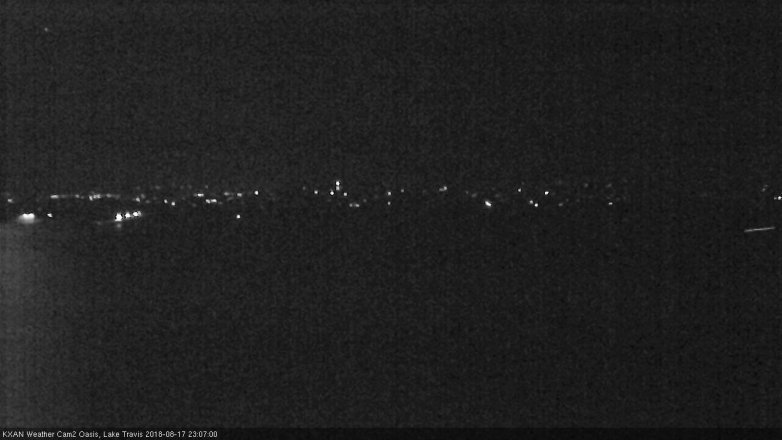 Lake Travis webcam, August 17, 2018 10:10 PM CT