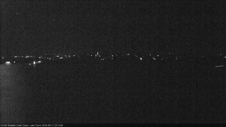 Lake Travis webcam, August 17, 2018 10:15 PM CT