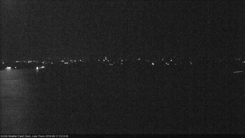Lake Travis webcam, August 17, 2018 10:25 PM CT