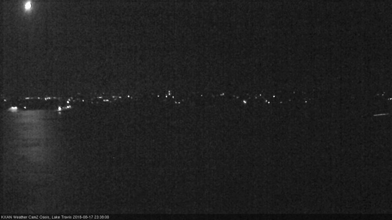 Lake Travis webcam, August 17, 2018 10:40 PM CT