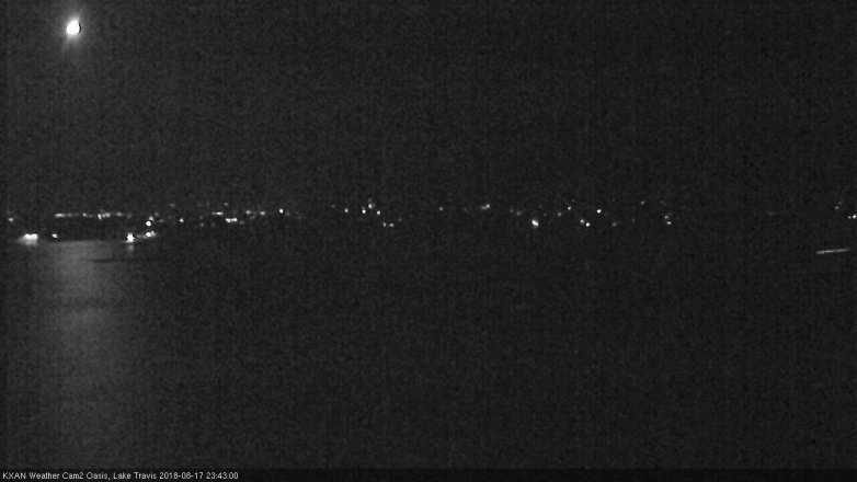 Lake Travis webcam, August 17, 2018 10:45 PM CT