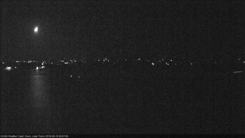 Lake Travis webcam, August 17, 2018 11:10 PM CT