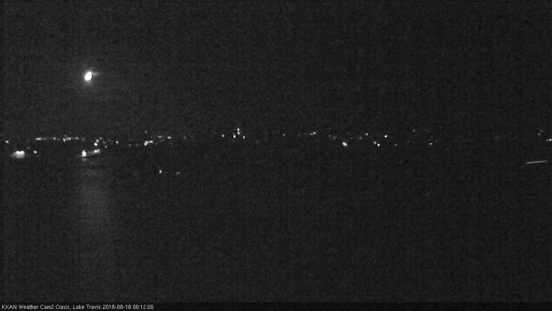 Lake Travis webcam, August 17, 2018 11:15 PM CT