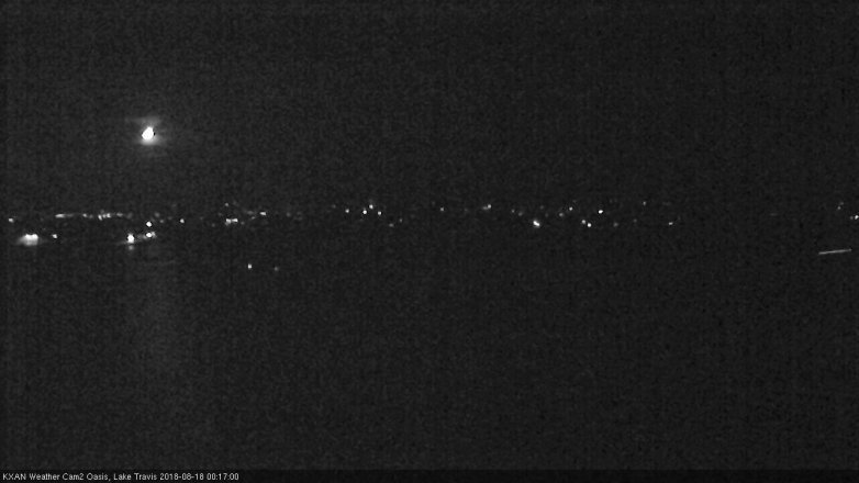 Lake Travis webcam, August 17, 2018 11:20 PM CT
