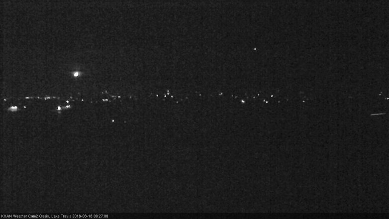 Lake Travis webcam, August 17, 2018 11:30 PM CT