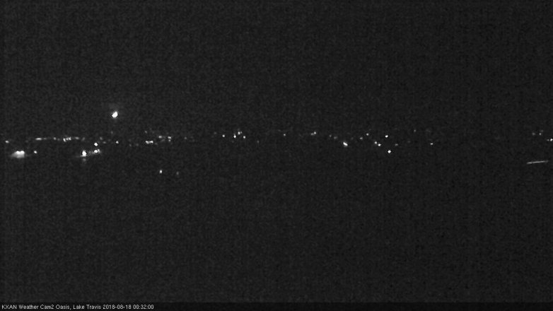 Lake Travis webcam, August 17, 2018 11:35 PM CT