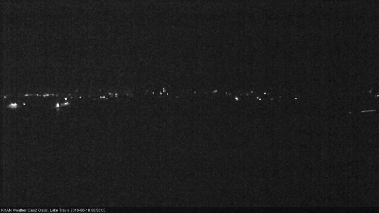 Lake Travis webcam, August 17, 2018 11:55 PM CT